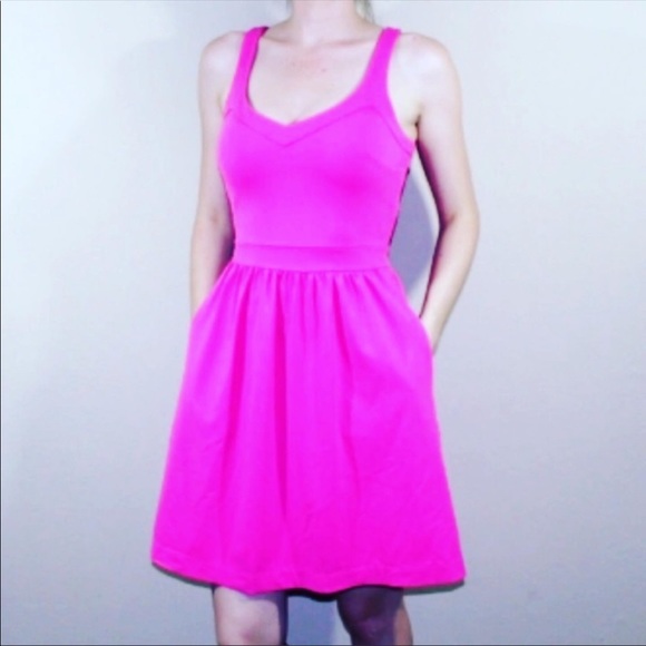 EUC Cynthia Rowley Magenta Fit & Flare Dress Size: Small (S) MSRP $138 - Picture 3 of 11